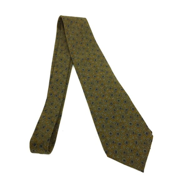 Christian Dior Floral Pattern Khaki Tie /5T0228 - Picture 1 of 8